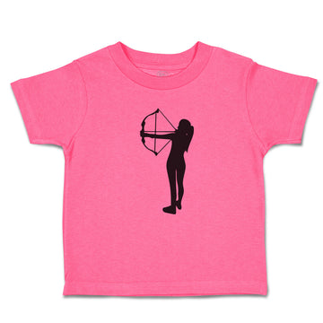 Toddler Girl Clothes An Silhouette Woman Hunter with Bow and Arrow Toddler Shirt