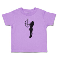 Toddler Girl Clothes An Silhouette Woman Hunter with Bow and Arrow Toddler Shirt
