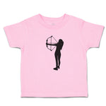 Toddler Girl Clothes An Silhouette Woman Hunter with Bow and Arrow Toddler Shirt