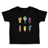 Toddler Clothes Various Frozen Icecream Flavor Summer and Sweet Menu Concept