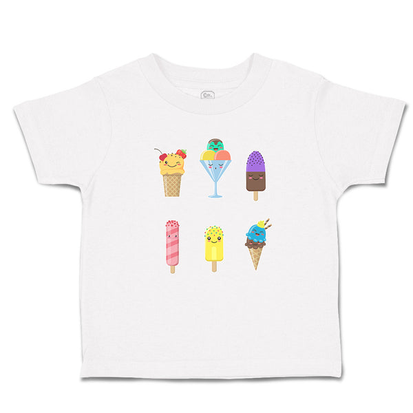 Toddler Clothes Various Frozen Icecream Flavor Summer and Sweet Menu Concept