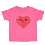 Toddler Girl Clothes Love Heart with Face Toddler Shirt Baby Clothes Cotton