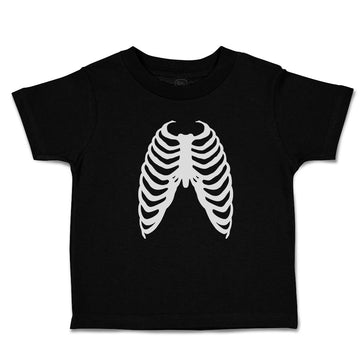 Cute Toddler Clothes Human Skull Chest Bone Skeleton Toddler Shirt Cotton