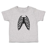 Cute Toddler Clothes Human Skull Chest Bone Skeleton Toddler Shirt Cotton