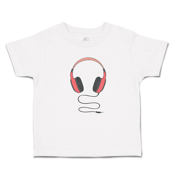 Cute Toddler Clothes Stylish Modern Red Headphone Toddler Shirt Cotton