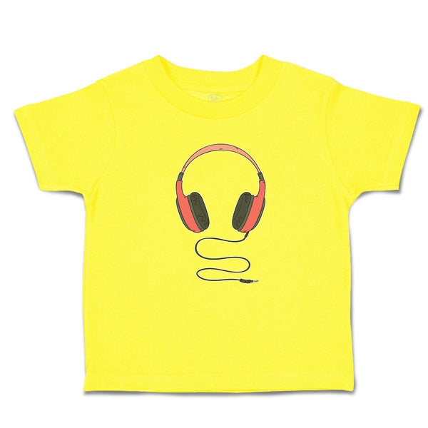 Cute Toddler Clothes Stylish Modern Red Headphone Toddler Shirt Cotton