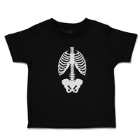 Cute Toddler Clothes Silhouette Human Anatomy Skull Bone Skeleton Toddler Shirt