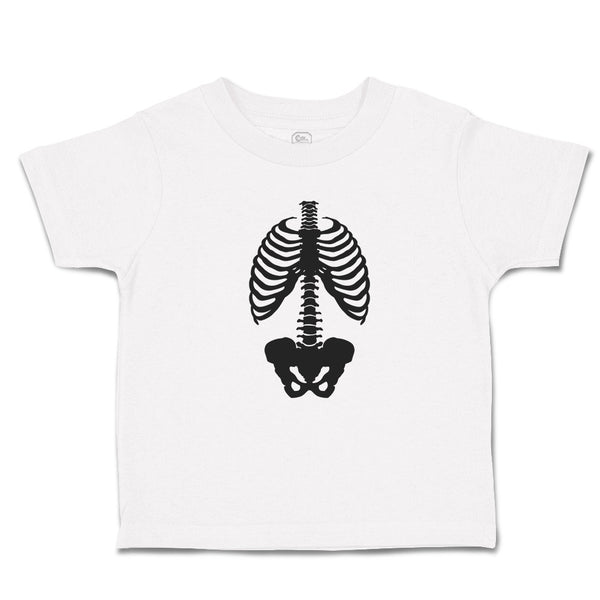 Cute Toddler Clothes Silhouette Human Anatomy Skull Bone Skeleton Toddler Shirt