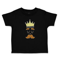 King The Ruler with Closed Eyes, Mustache and Crown on Head