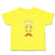 Cute Toddler Clothes King The Ruler with Closed Eyes, Mustache and Crown on Head