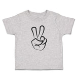 Toddler Clothes Peace Symbol Hand Gesture Toddler Shirt Baby Clothes Cotton