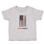 Cute Toddler Clothes Sign Honor Respect Firefighters Usa Flag Thin Red Cotton