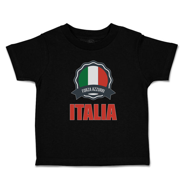 Cute Toddler Clothes Forza Azzurri Italian National Flag Toddler Shirt Cotton