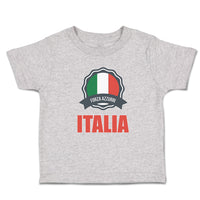 Cute Toddler Clothes Forza Azzurri Italian National Flag Toddler Shirt Cotton