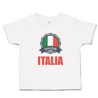 Cute Toddler Clothes Forza Azzurri Italian National Flag Toddler Shirt Cotton