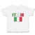 Cute Toddler Clothes Italia American National Flag United States Toddler Shirt