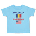 Cute Toddler Clothes American National Flag of Romanian and Usa Toddler Shirt