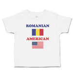 Cute Toddler Clothes American National Flag of Romanian and Usa Toddler Shirt