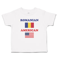 Cute Toddler Clothes American National Flag of Romanian and Usa Toddler Shirt