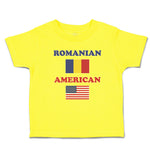 Cute Toddler Clothes American National Flag of Romanian and Usa Toddler Shirt