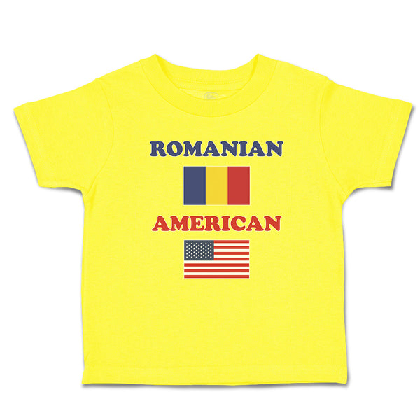 Cute Toddler Clothes American National Flag of Romanian and Usa Toddler Shirt