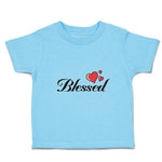 Toddler Clothes Blessed with Heart Symbol Toddler Shirt Baby Clothes Cotton