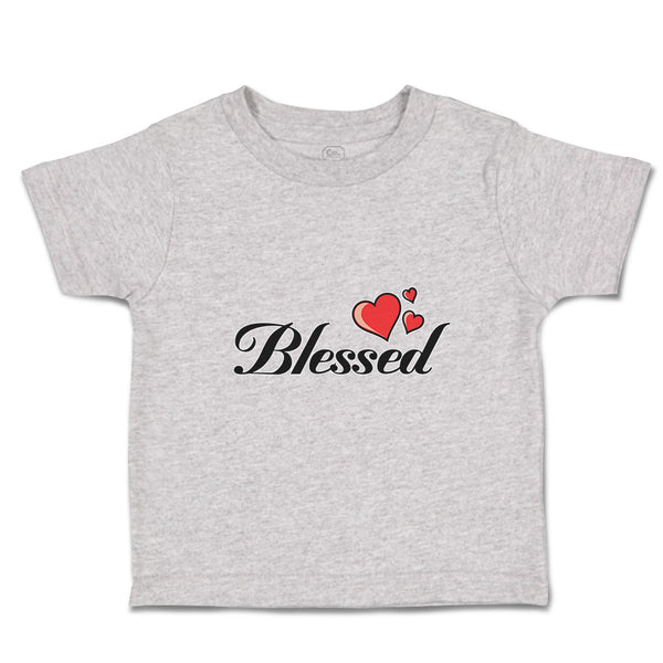Toddler Clothes Blessed with Heart Symbol Toddler Shirt Baby Clothes Cotton