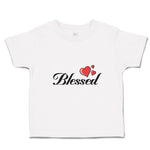 Toddler Clothes Blessed with Heart Symbol Toddler Shirt Baby Clothes Cotton