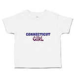 Toddler Girl Clothes Connecticut Girl with Monogram and Little Hearts Cotton