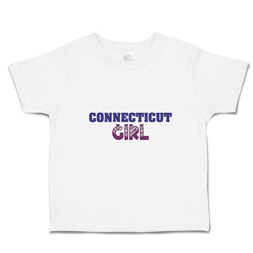 Toddler Girl Clothes Connecticut Girl with Monogram and Little Hearts Cotton