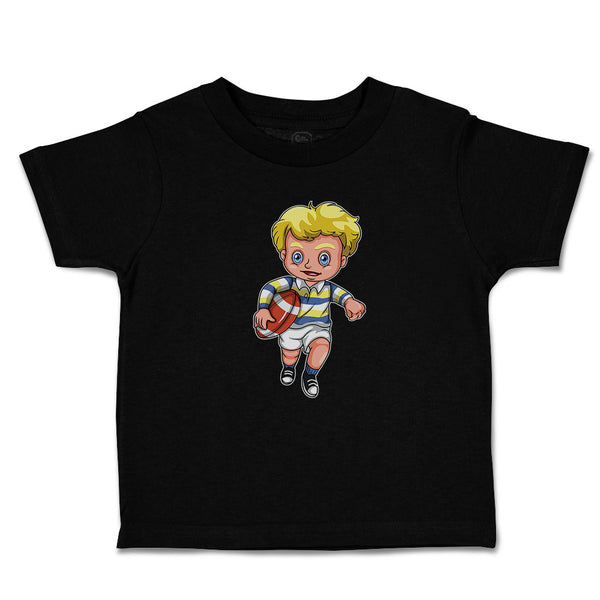 Boy with Rugby Ball Sport Running