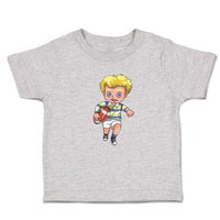 Cute Toddler Clothes Boy with Rugby Ball Sport Running Toddler Shirt Cotton