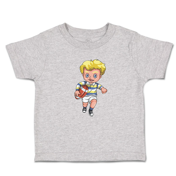 Cute Toddler Clothes Boy with Rugby Ball Sport Running Toddler Shirt Cotton