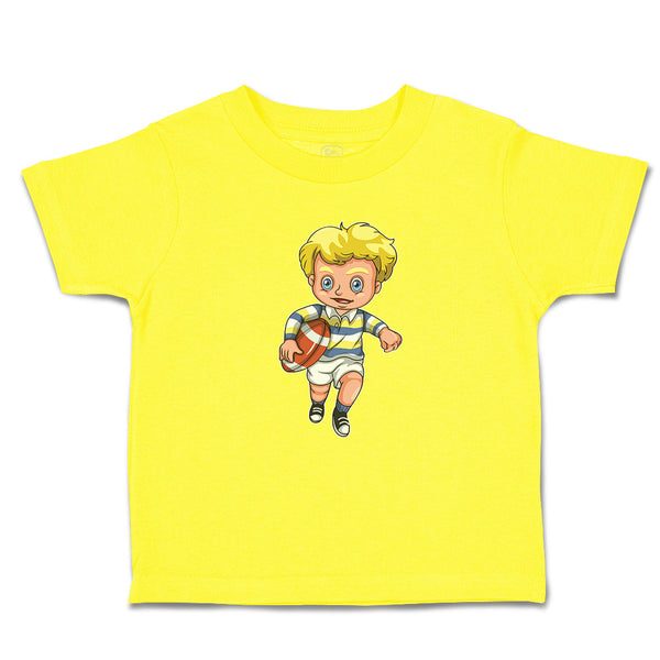 Cute Toddler Clothes Boy with Rugby Ball Sport Running Toddler Shirt Cotton