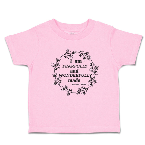 I Am Fearfully and Wonderfully Made Psalm 139:19 with Wreath Pattern