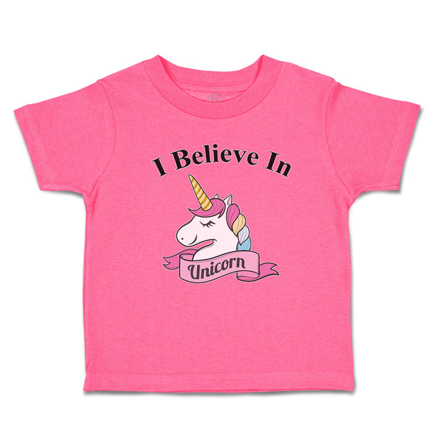 Toddler Girl Clothes I Believe in Unicorn with Single Horned Toddler Shirt