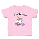 Toddler Girl Clothes I Believe in Unicorn with Single Horned Toddler Shirt