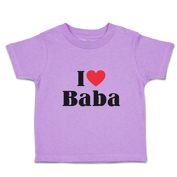 Toddler Clothes I Love Baba and Red Heart Symbol Toddler Shirt Cotton