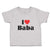 Toddler Clothes I Love Baba and Red Heart Symbol Toddler Shirt Cotton