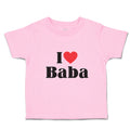 Toddler Clothes I Love Baba and Red Heart Symbol Toddler Shirt Cotton