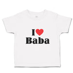 Toddler Clothes I Love Baba and Red Heart Symbol Toddler Shirt Cotton