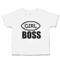 Toddler Girl Clothes Girl Boss with Ogee Pattern Toddler Shirt Cotton