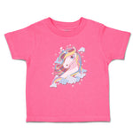 Toddler Girl Clothes Beautiful Unicorn on Clouds with Stars Toddler Shirt Cotton