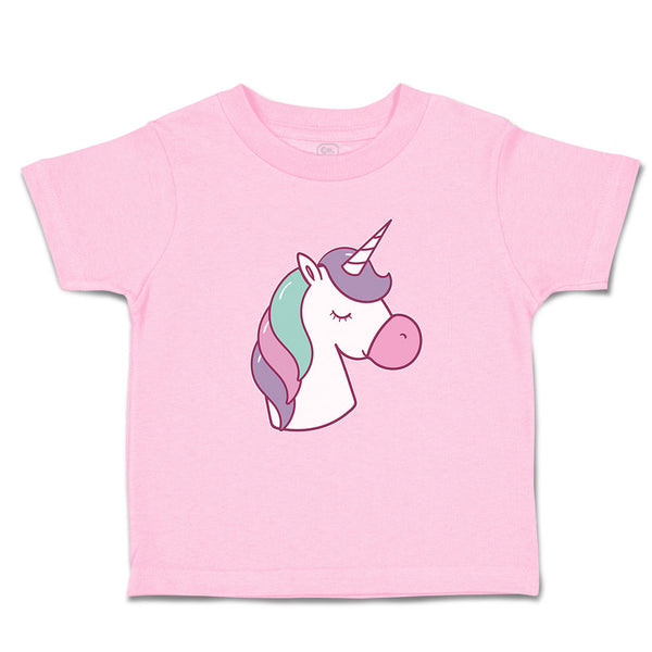 Toddler Girl Clothes Lovely Cute Sleepy Unicorn with Closed Eyes Toddler Shirt