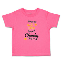 Toddler Girl Clothes Pretty & Eyes Chunky Thighs with Yellow Heart Toddler Shirt