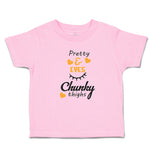 Toddler Girl Clothes Pretty & Eyes Chunky Thighs with Yellow Heart Toddler Shirt