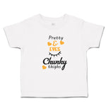 Toddler Girl Clothes Pretty & Eyes Chunky Thighs with Yellow Heart Toddler Shirt