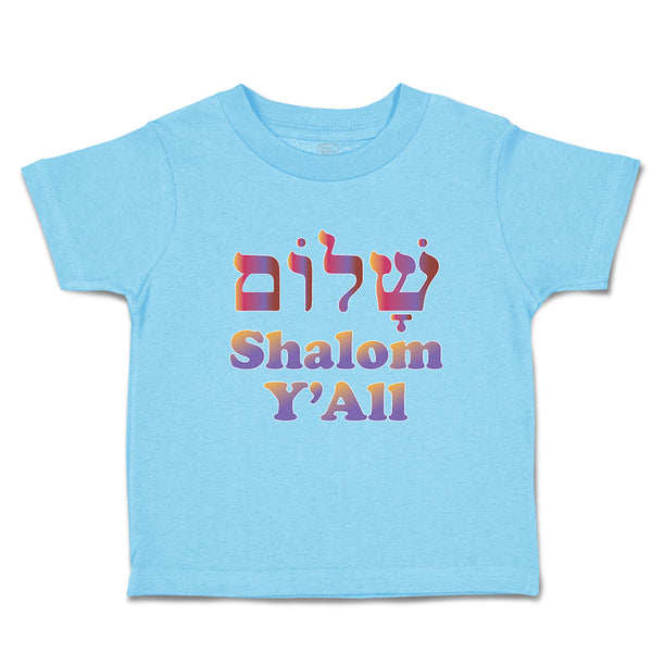 Toddler Clothes Shalom Y'All Peace Toddler Shirt Baby Clothes Cotton