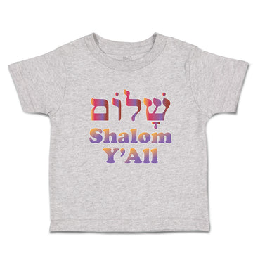 Toddler Clothes Shalom Y'All Peace Toddler Shirt Baby Clothes Cotton