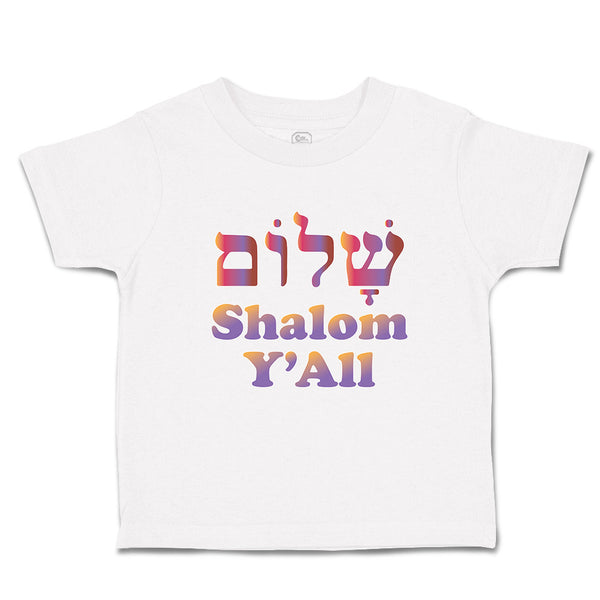 Toddler Clothes Shalom Y'All Peace Toddler Shirt Baby Clothes Cotton